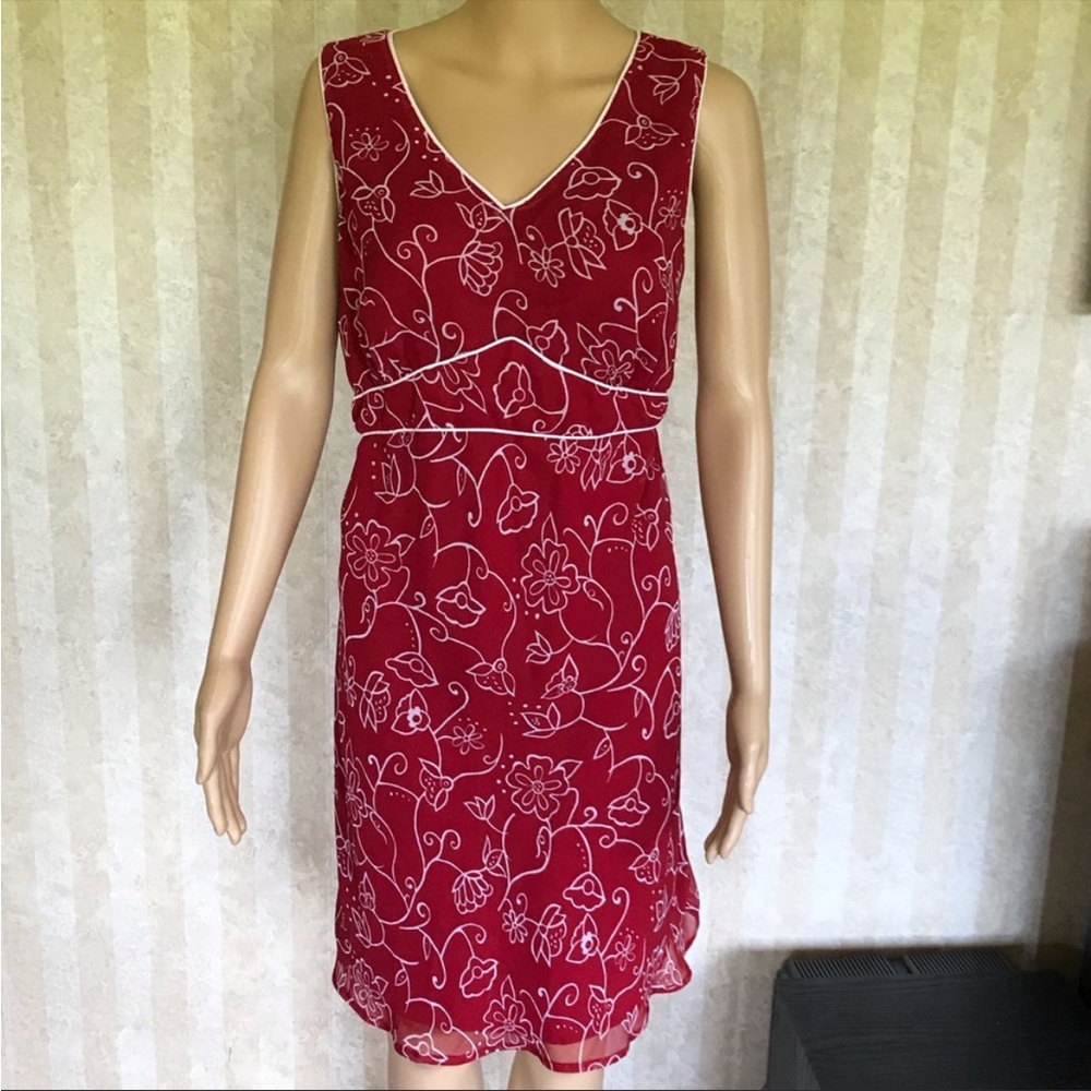 Motherhood V-Neck Chiffon Dress